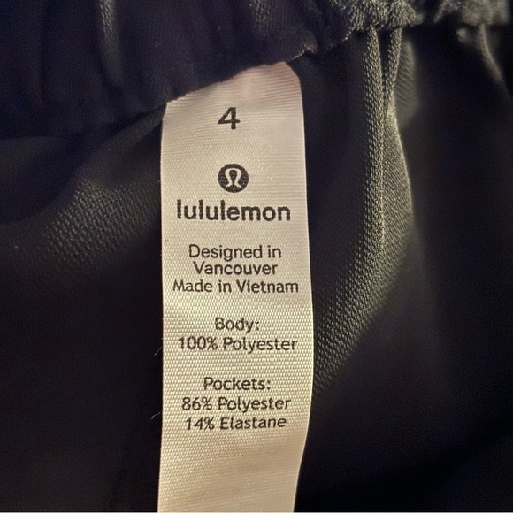 Lululemon Black Cropped Wide Leg Dress Pants Tie Waist Paper Bag Noir Crop 4 - Picture 5 of 6